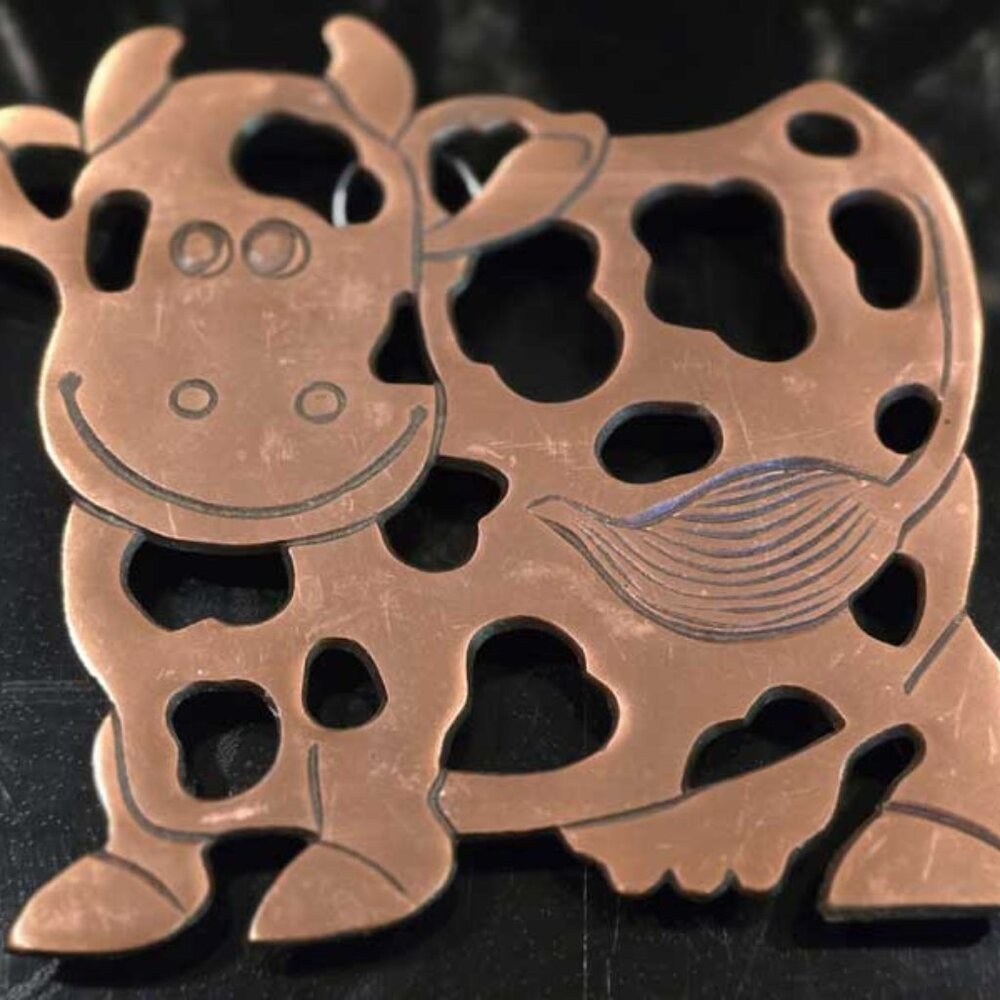 Copper clad Cow Trivet by Old Dutch Design